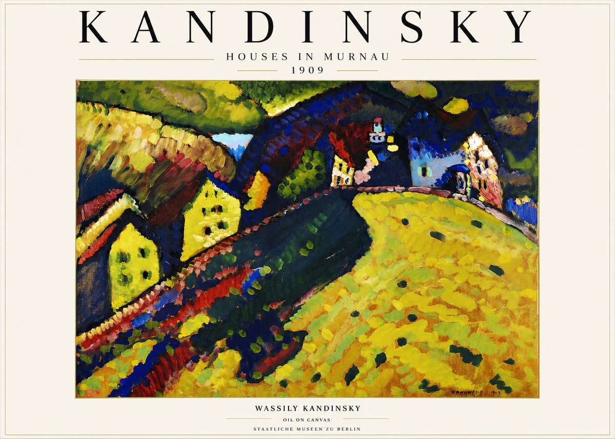 Kandinsky Houses in Murnau No3 - Póster