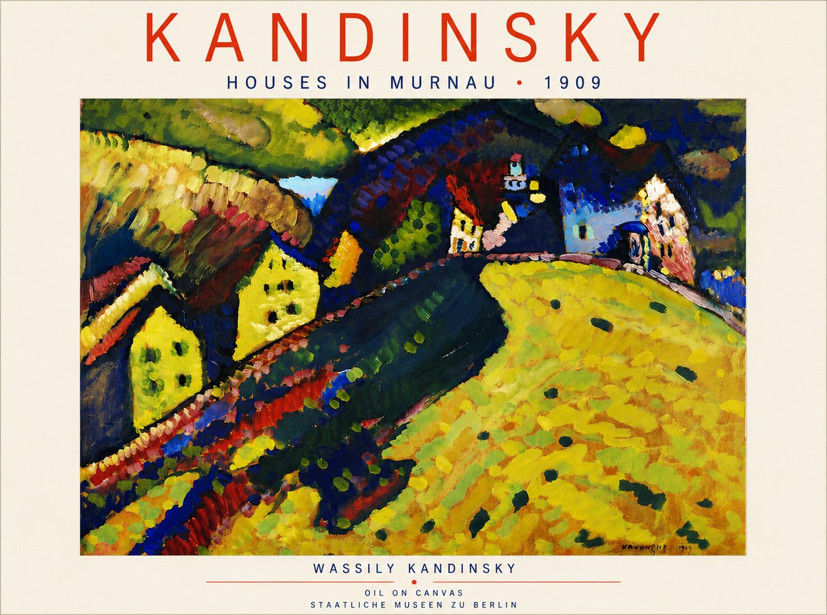 Kandinsky Houses in Murnau No5 - Póster