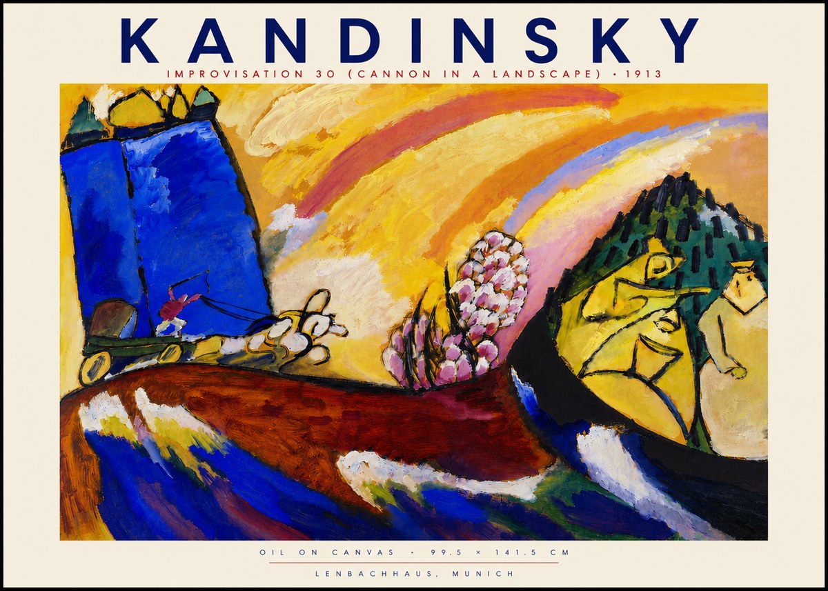 Kandinsky Improvisation 30 (Cannon in a Landscape) No3 - Póster