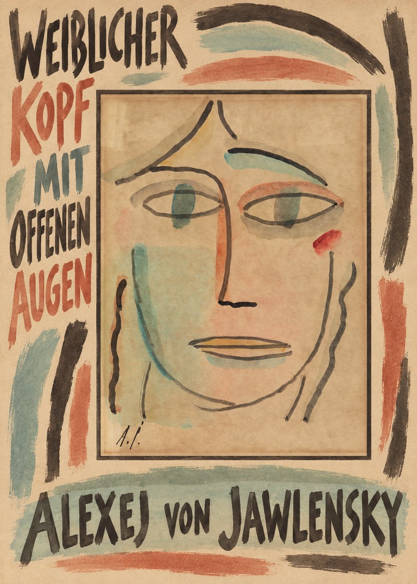 Alexej von Jawlensky Weiblicher Kopf Mit Offenen Augen No4 - Póster