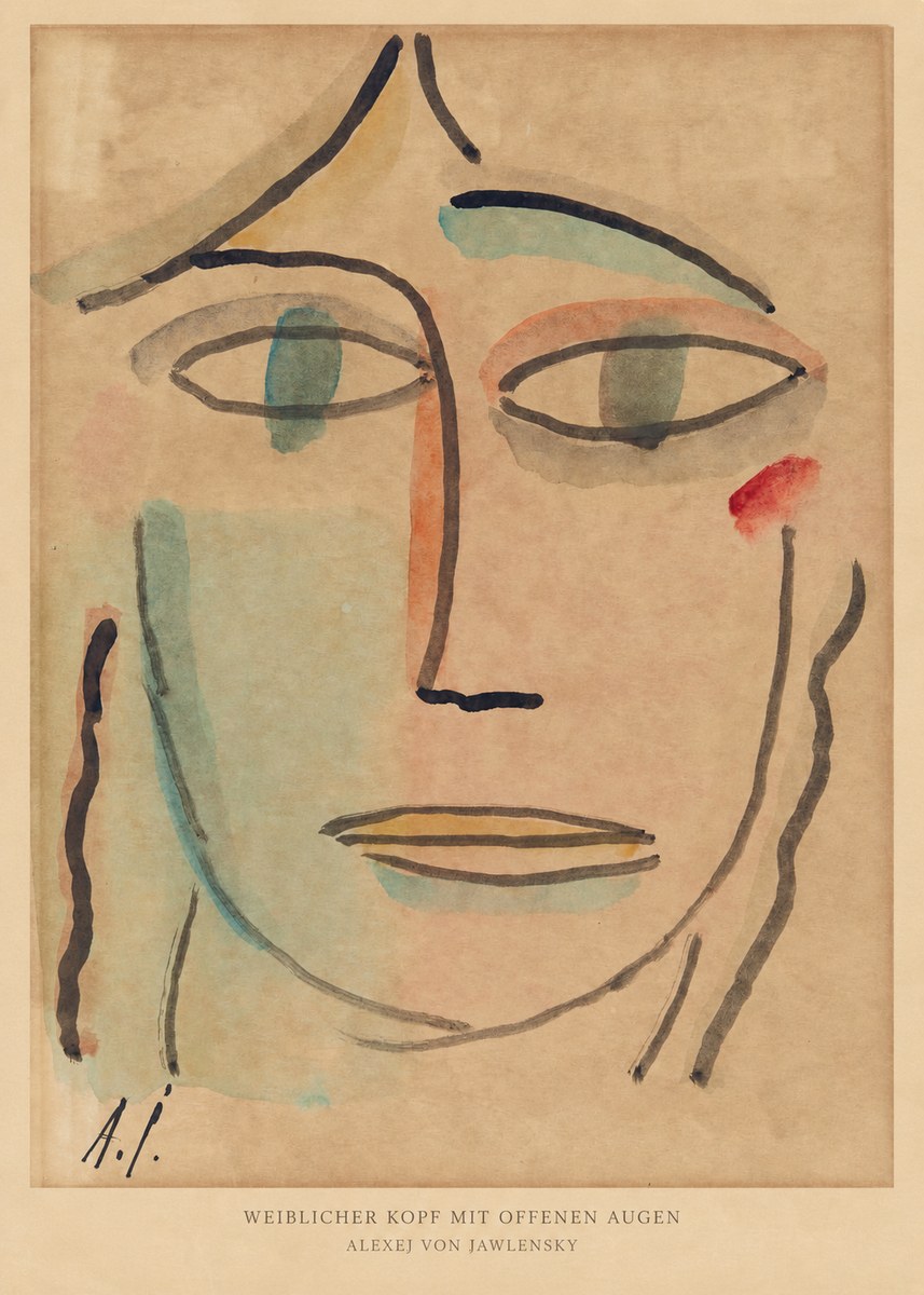 Alexej von Jawlensky Weiblicher Kopf Mit Offenen Augen No5 - Póster