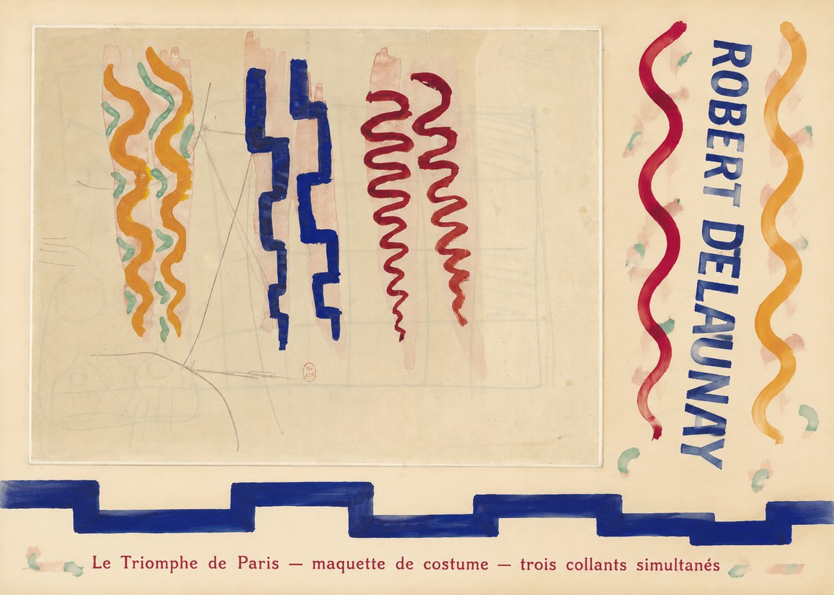 Robert Delaunay Le Triomphe De Paris — Maquette De Costume — Trois Collants Simultanés No5 - Póster