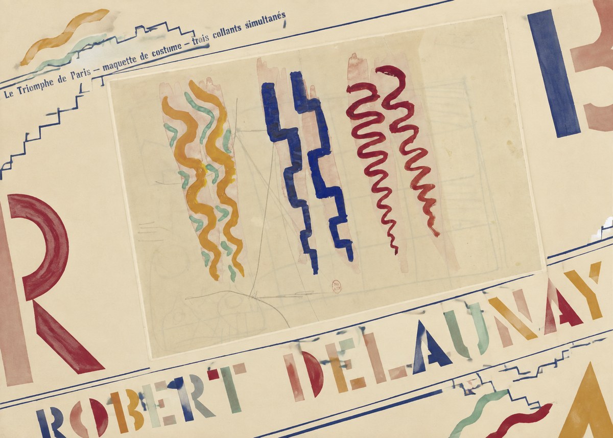 Robert Delaunay Le Triomphe De Paris — Maquette De Costume — Trois Collants Simultanés No6 - Póster