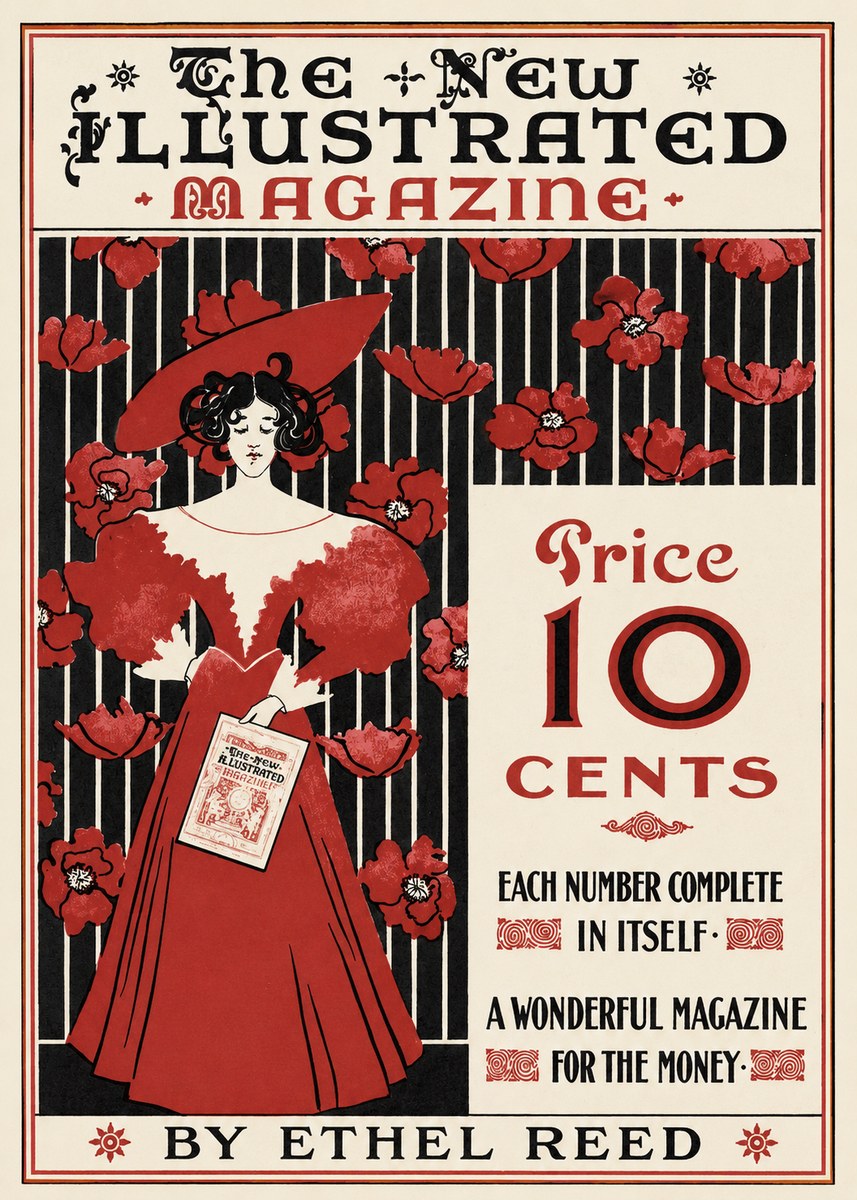 Ethel Reed The New Illustrated Magazine No1 - Póster