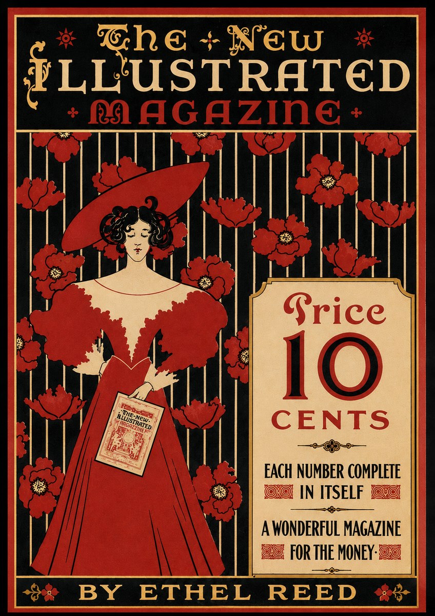 Ethel Reed The New Illustrated Magazine No5 - Póster
