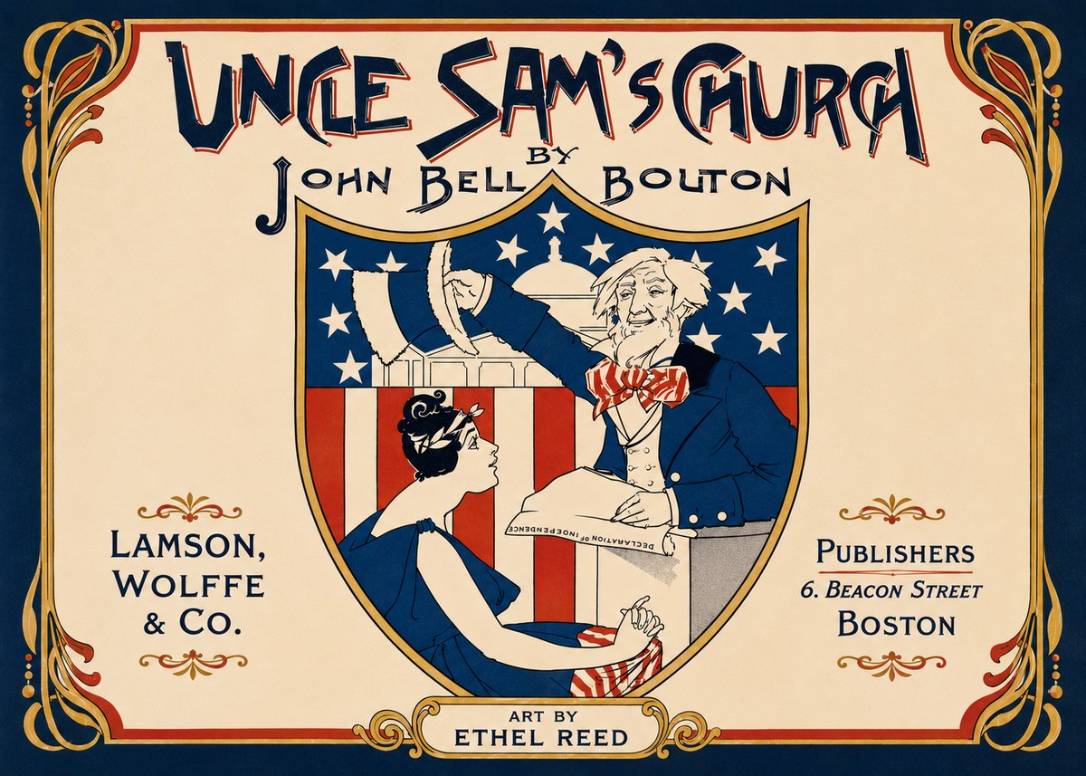 Ethel Reed Uncle Sam's Church No6 - Póster