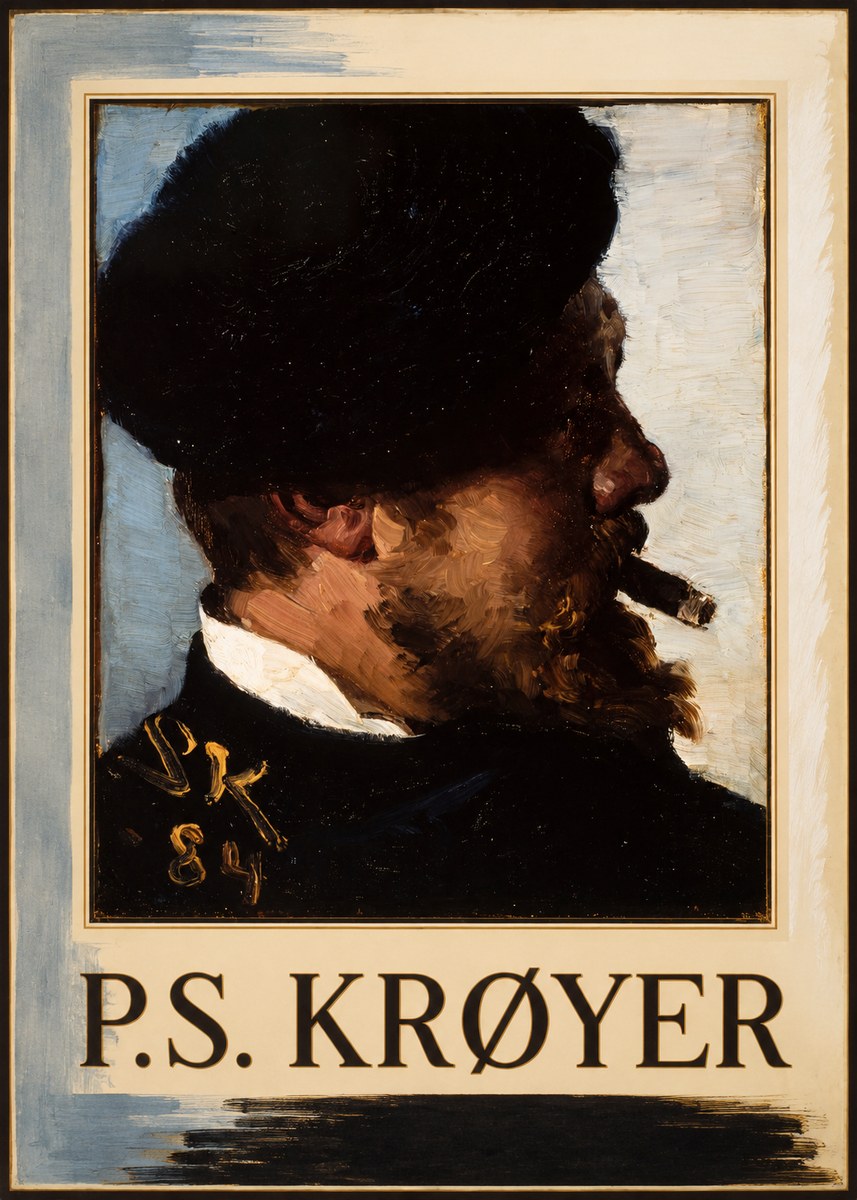 P.S. Krøyer Self-portrait with Cigar I No1 - Póster