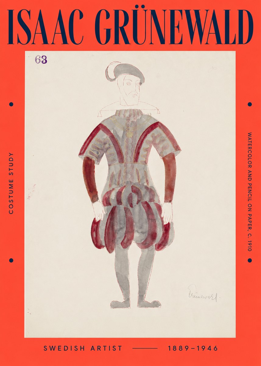 Isaac Grünewald Costume Study II No2 - Póster