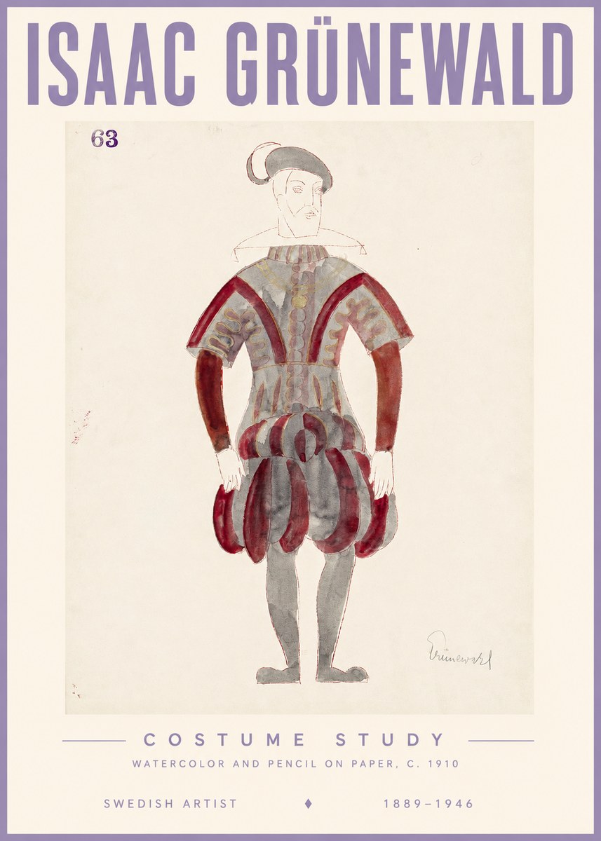 Isaac Grünewald Costume Study II No3 - Póster