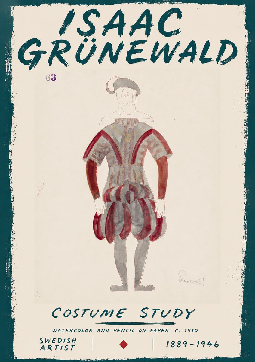 Isaac Grünewald Costume Study II No4 - Póster