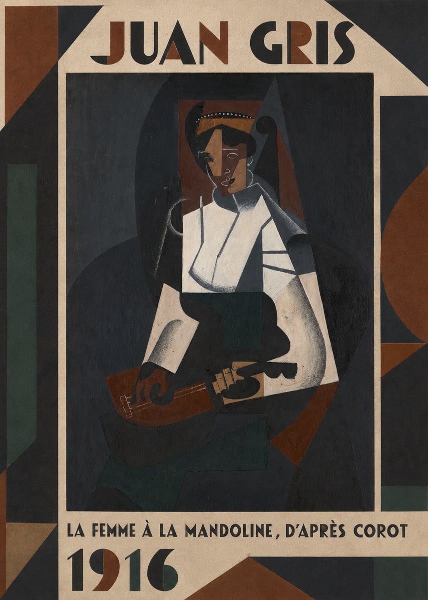 Juan Gris La Femme À La Mandoline, D'après Corot No1 - Póster