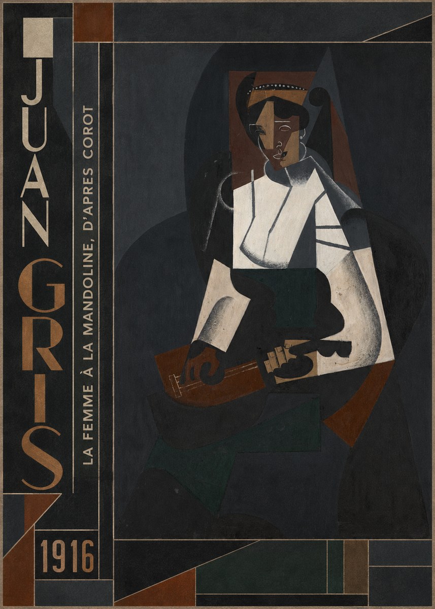 Juan Gris La Femme À La Mandoline, D'après Corot No3 - Póster