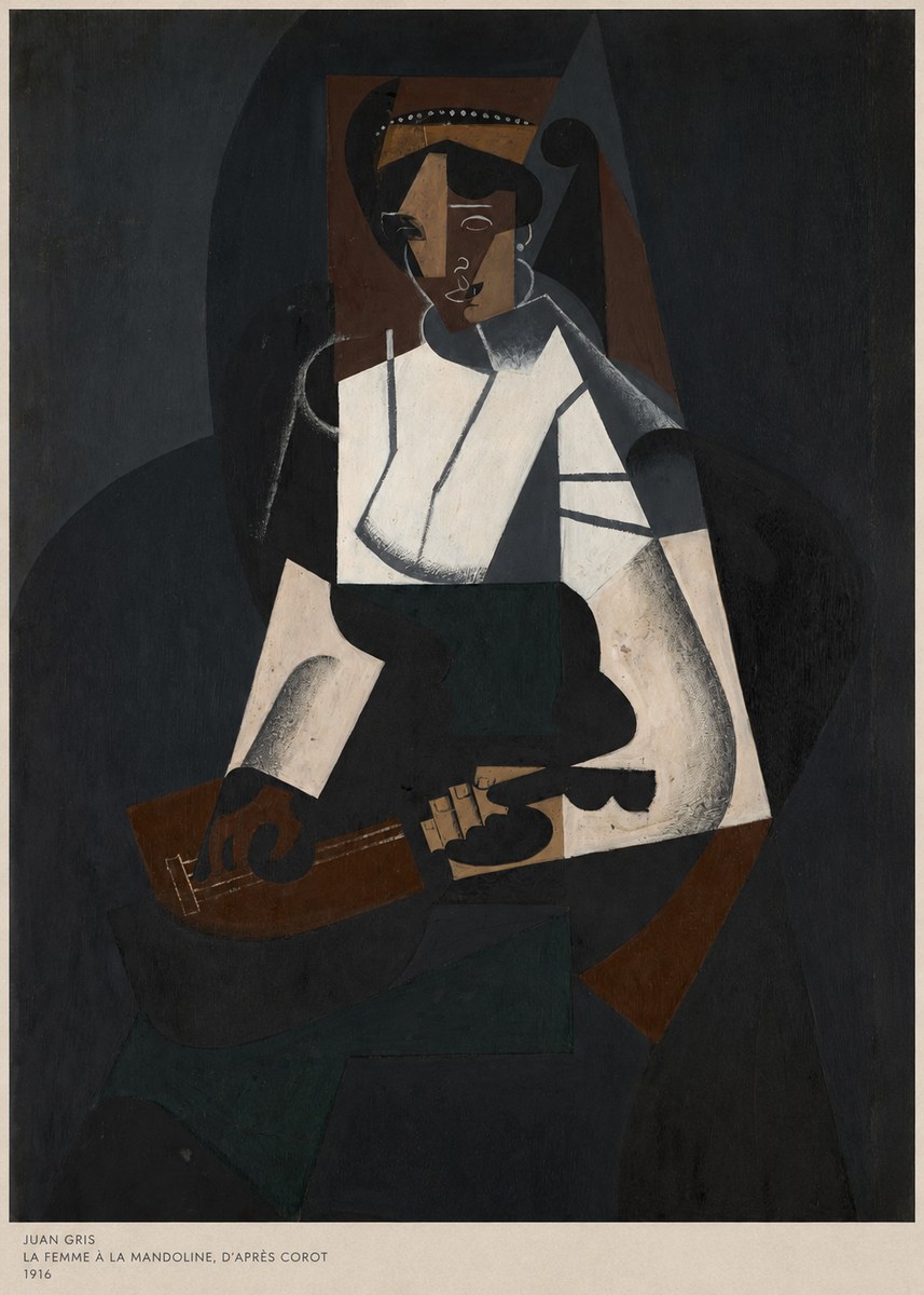 Juan Gris La Femme À La Mandoline, D'après Corot No5 - Póster