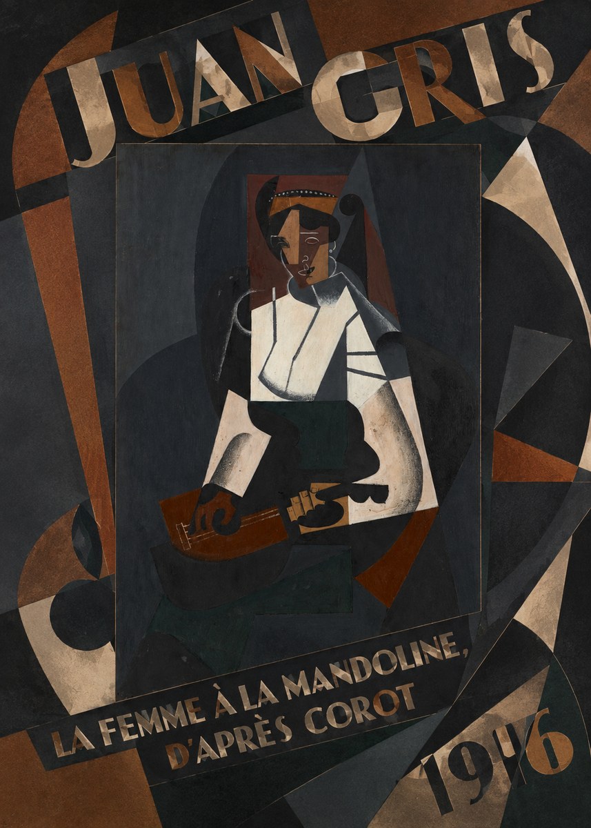 Juan Gris La Femme À La Mandoline, D'après Corot No6 - Póster