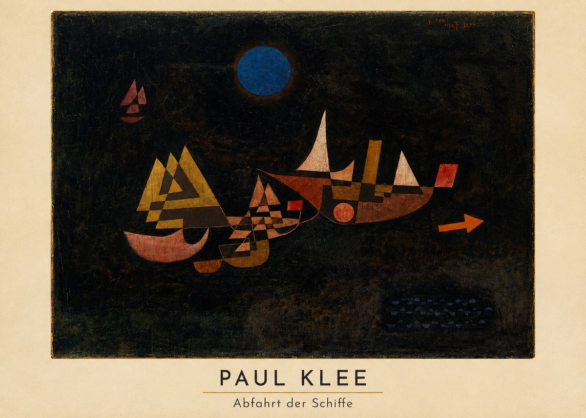 Paul Klee Abfahrt Der Schiffe No4 - Póster