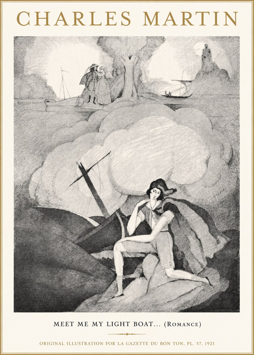 Charles Martin Meet Me My Light Boat... (Romance) No1 - Póster