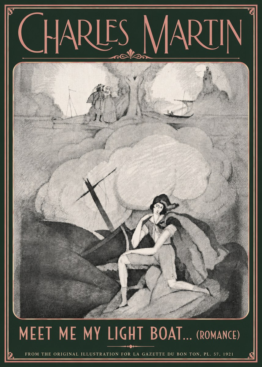 Charles Martin Meet Me My Light Boat... (Romance) No6 - Póster