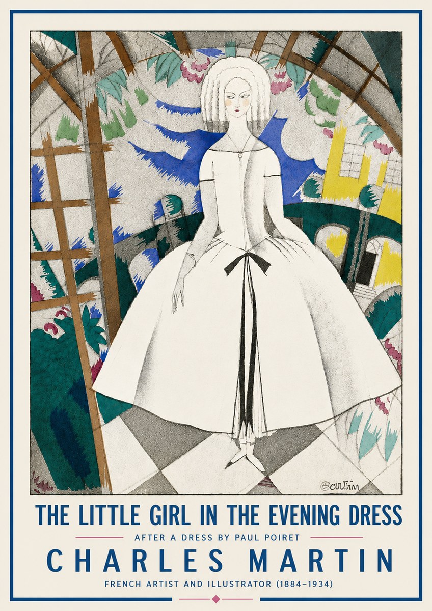 Charles Martin The Little Girl in the Evening Dress No6 - Póster