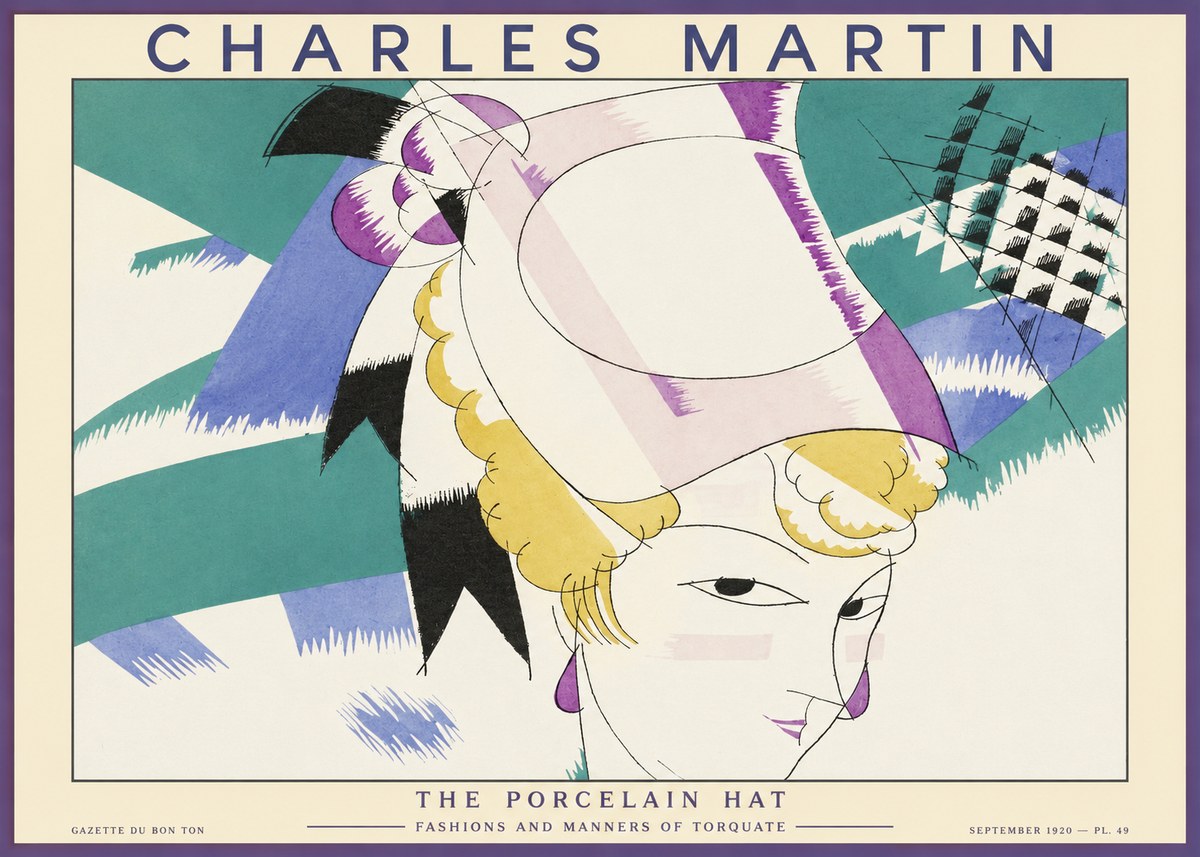 Charles Martin The Porcelain Hat No1 - Póster