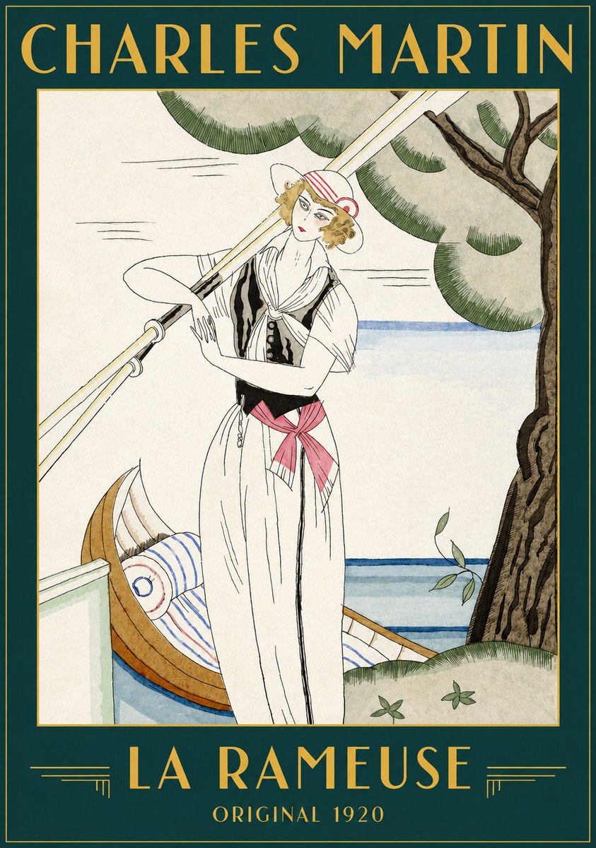 Charles Martin La Rameuse No2 - Póster