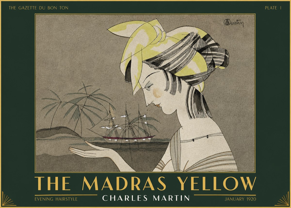 Charles Martin The Madras Yellow - Evening Hairstyle No2 - Póster