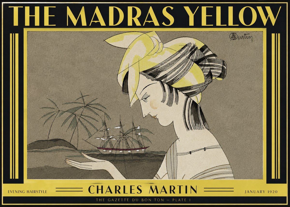 Charles Martin The Madras Yellow - Evening Hairstyle No4 - Póster