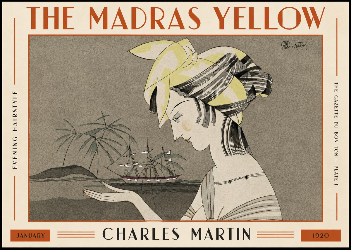 Charles Martin The Madras Yellow - Evening Hairstyle No5 - Póster