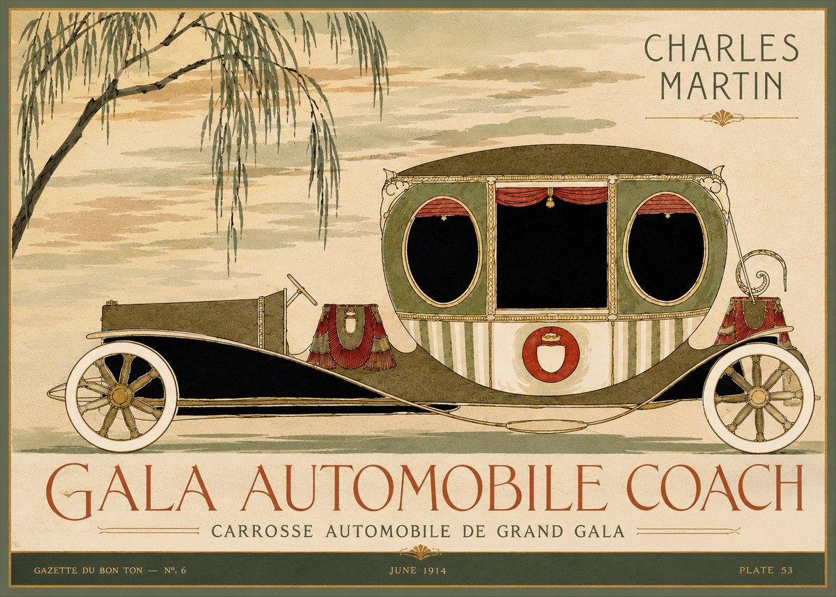 Charles Martin Gala Automobile Coach No4 - Póster
