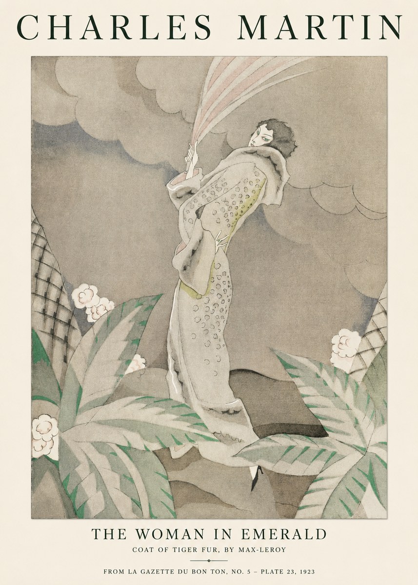 Charles Martin The Woman in Emerald No1 - Póster