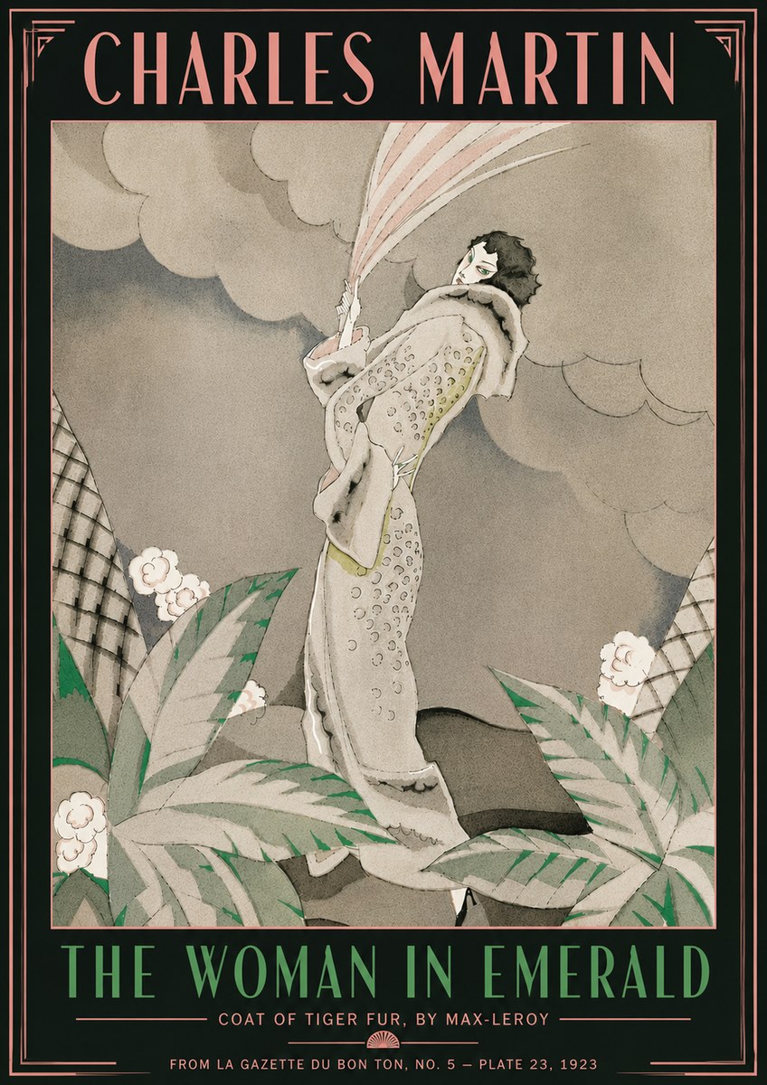 Charles Martin The Woman in Emerald No6 - Póster