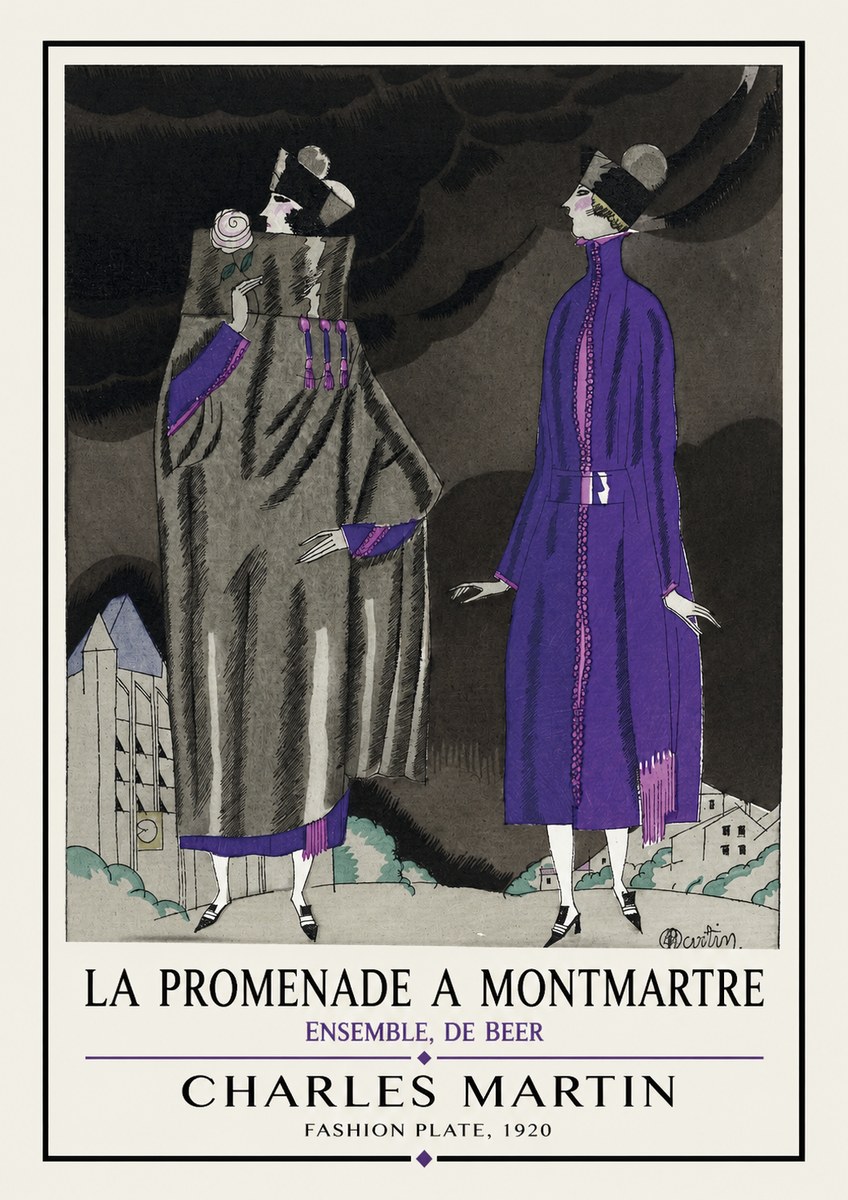 Charles Martin La Promenade a Montmartre No1 - Póster
