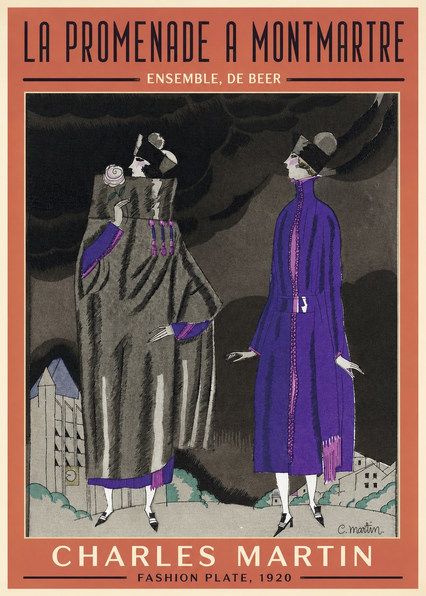 Charles Martin La Promenade a Montmartre No4 - Póster