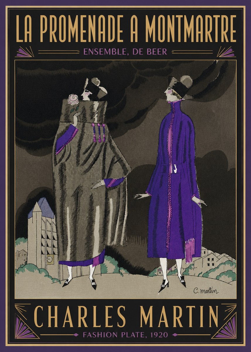 Charles Martin La Promenade a Montmartre No6 - Póster