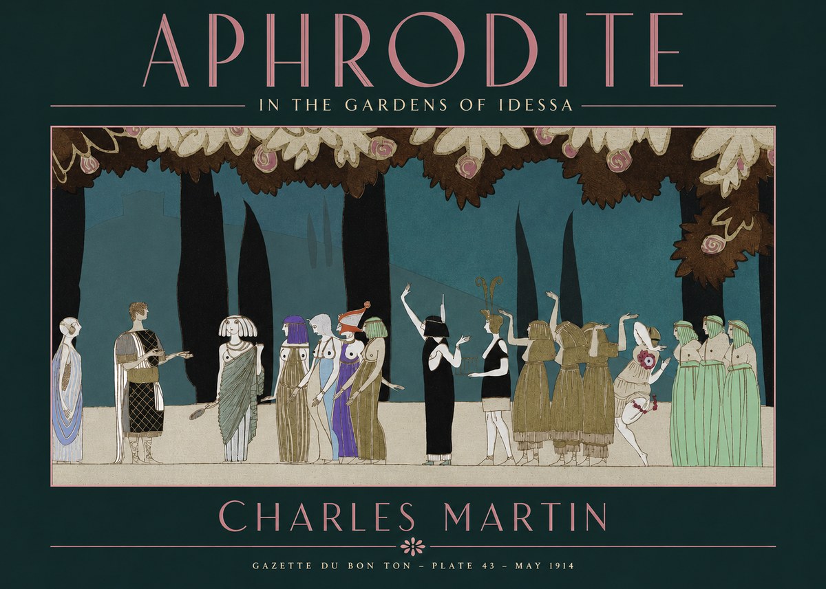 Charles Martin Aphrodite in the Gardens of Idessa No2 - Póster