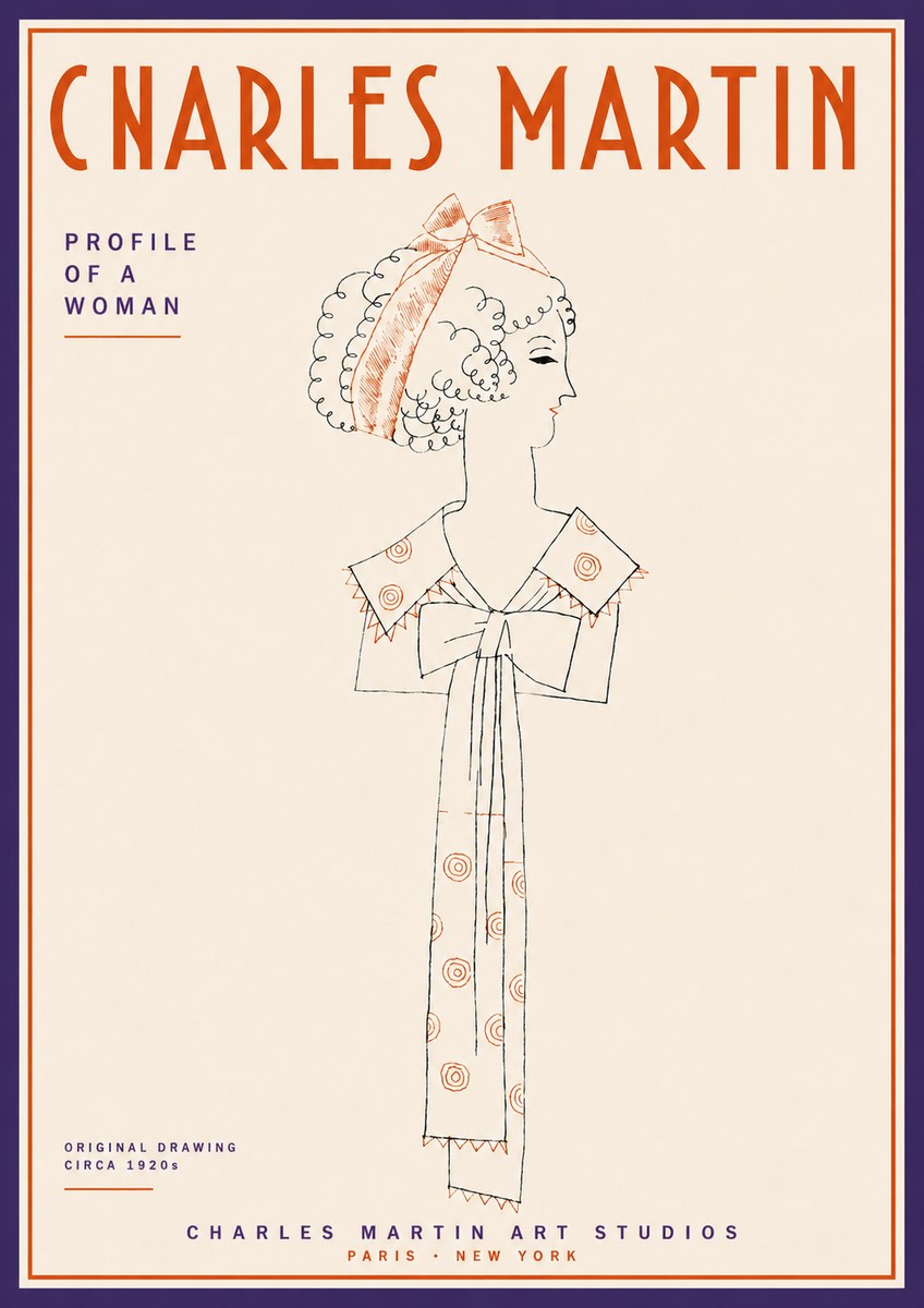 Charles Martin Profile of a Woman No4 - Póster