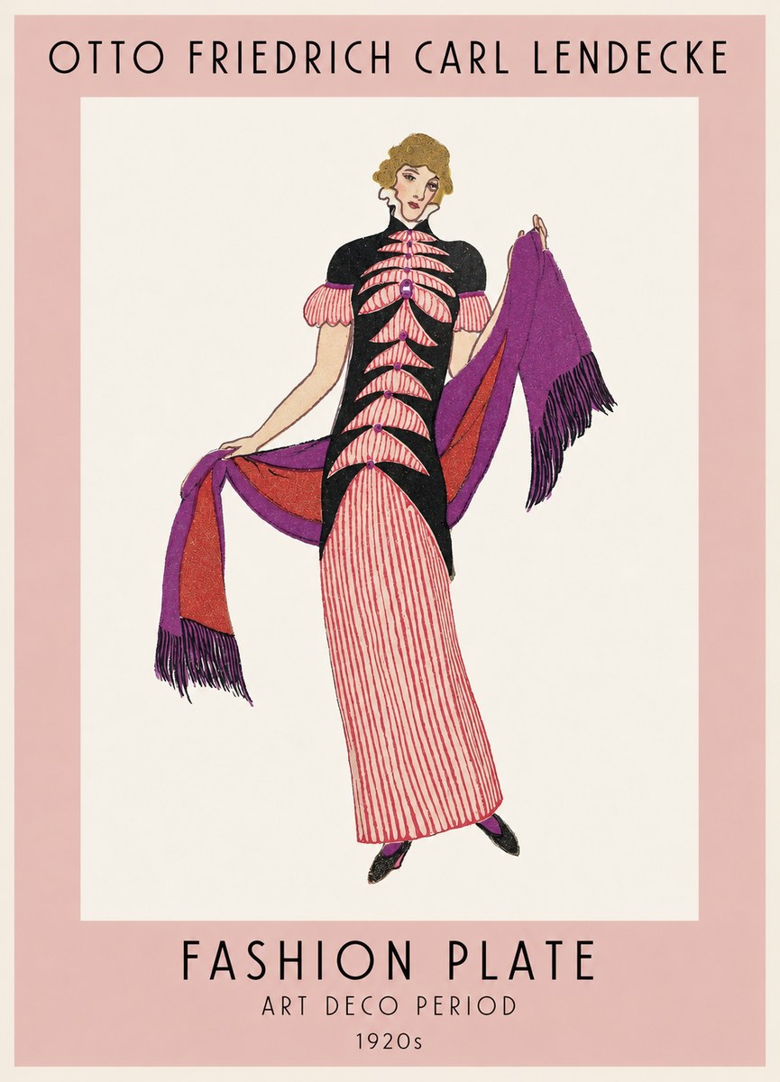 Otto Friedrich Carl Lendecke Fashion Plate I No1 - Póster