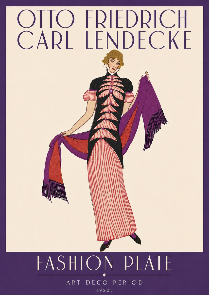 Otto Friedrich Carl Lendecke Fashion Plate I No3 - Póster