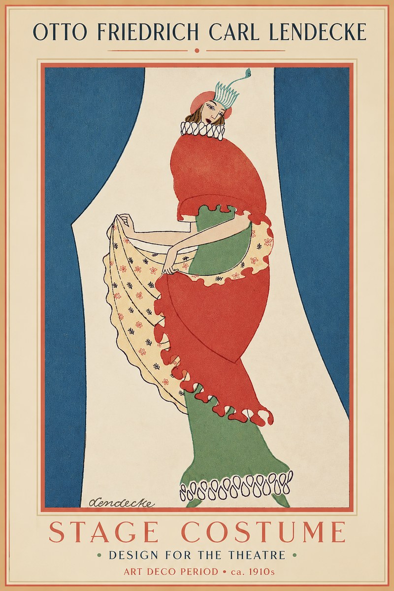 Otto Friedrich Carl Lendecke Stage Costume No3 - Póster