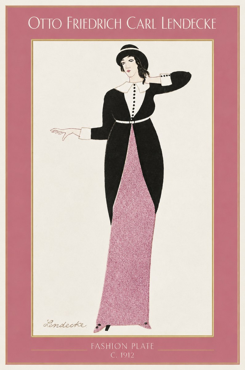Otto Friedrich Carl Lendecke Fashion Plate II No1 - Póster