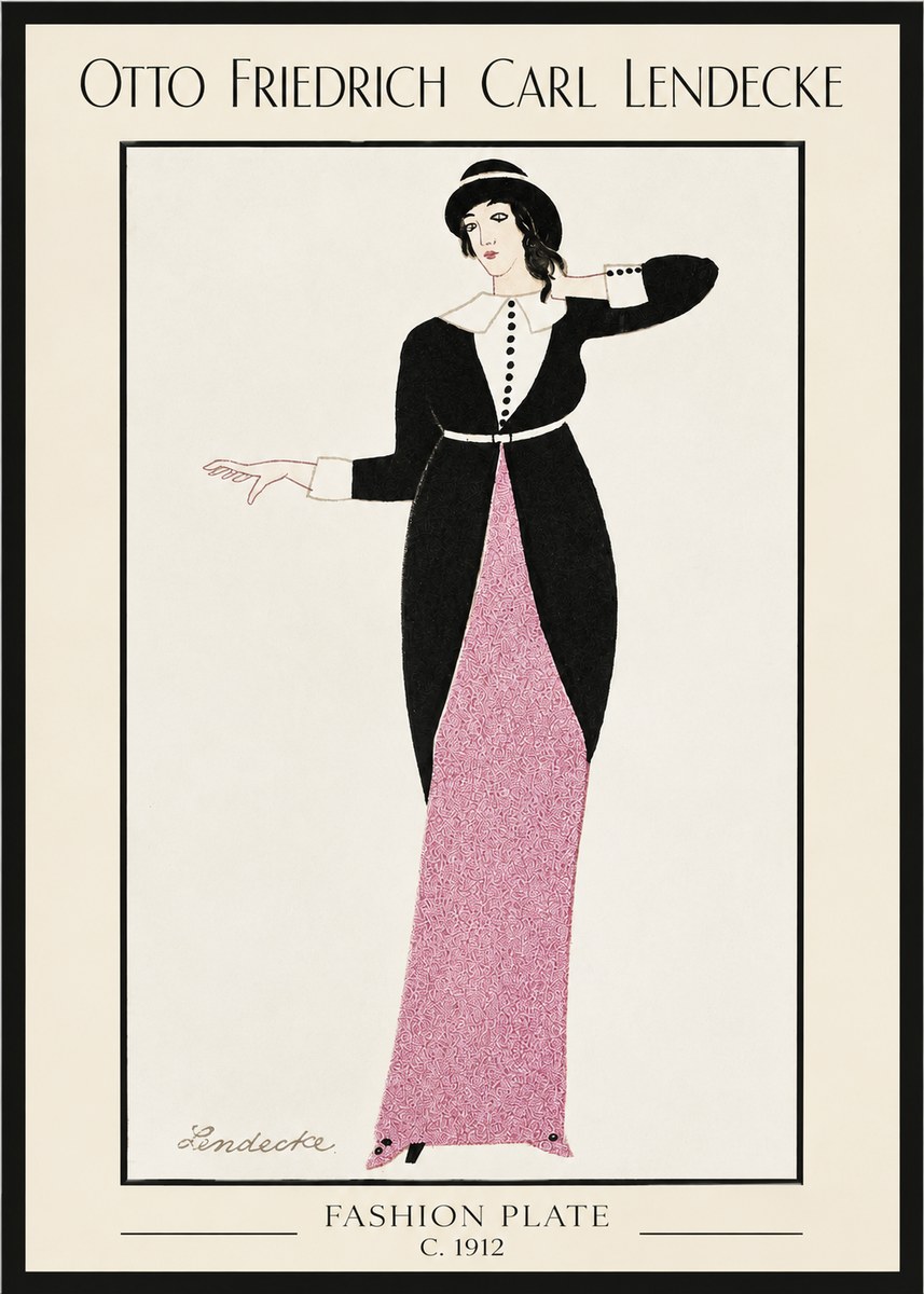 Otto Friedrich Carl Lendecke Fashion Plate II No2 - Póster