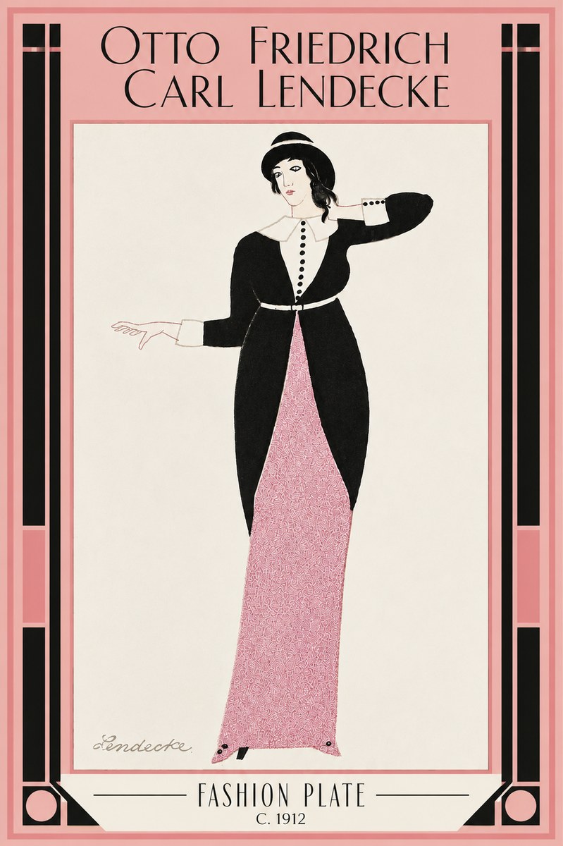 Otto Friedrich Carl Lendecke Fashion Plate II No3 - Póster