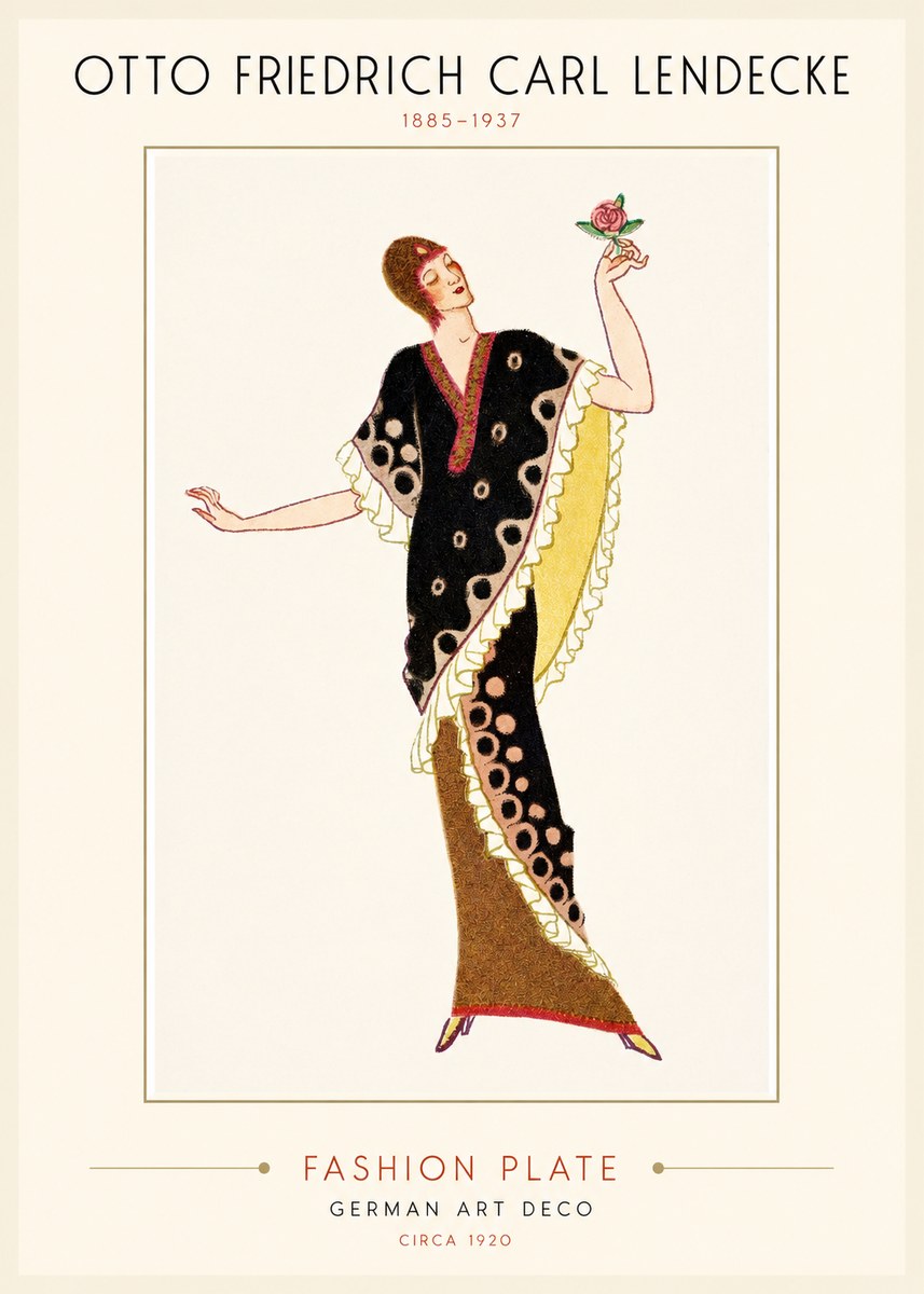 Otto Friedrich Carl Lendecke Fashion Plate III No1 - Póster