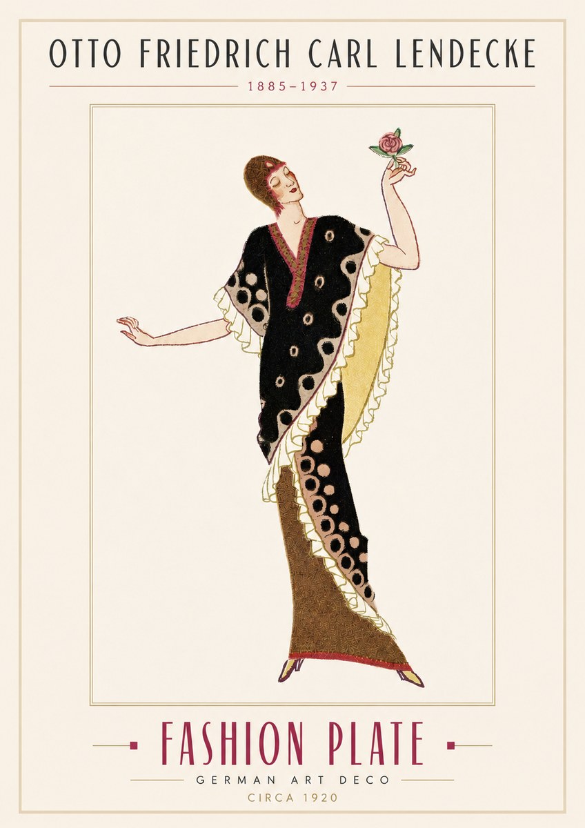 Otto Friedrich Carl Lendecke Fashion Plate III No3 - Póster