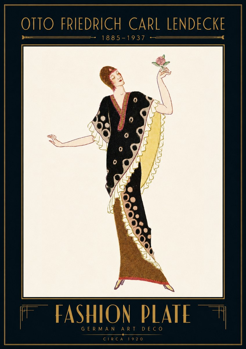 Otto Friedrich Carl Lendecke Fashion Plate III No4 - Póster