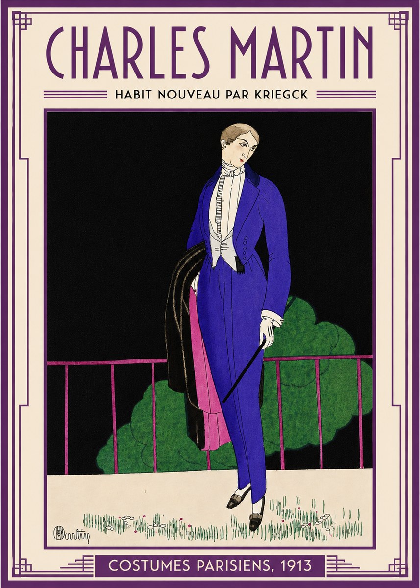 Charles Martin Habit Nouveau Par Kriegk No4 - Póster