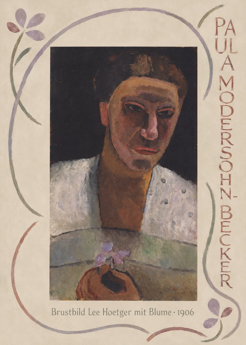 Paula Modersohn-Becker Brustbild Lee Hoetger Mit Blume No3 - Póster