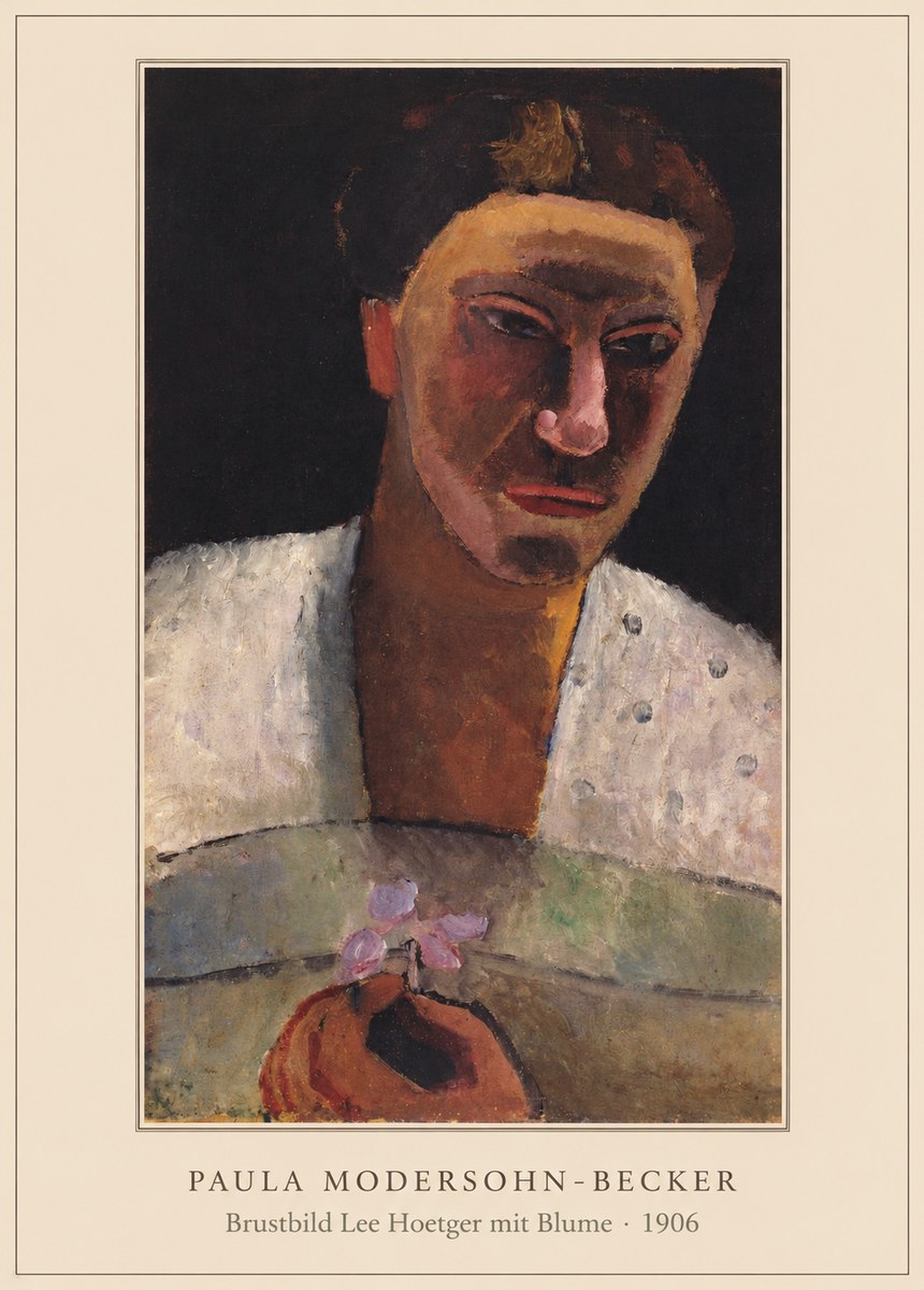 Paula Modersohn-Becker Brustbild Lee Hoetger Mit Blume No4 - Póster