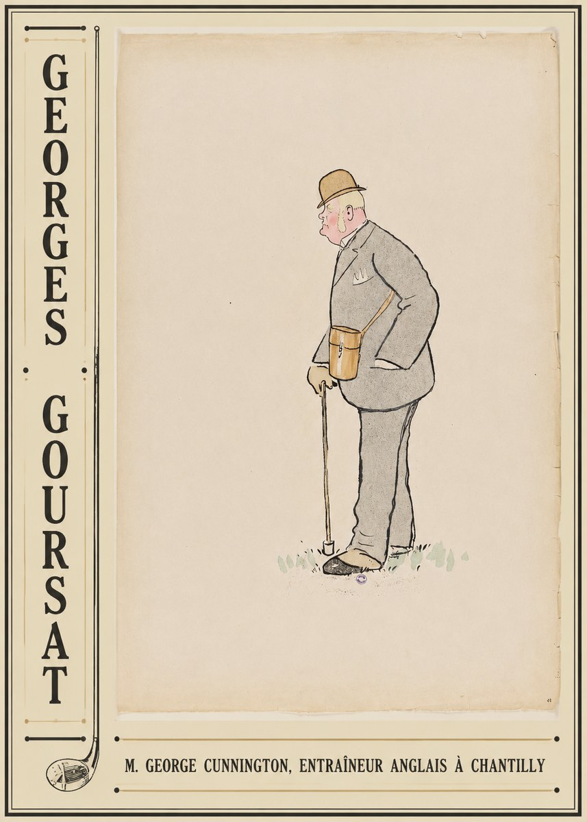 Georges Goursat M. George Cunnington, Entraîneur Anglais À Chantilly No2 - Póster