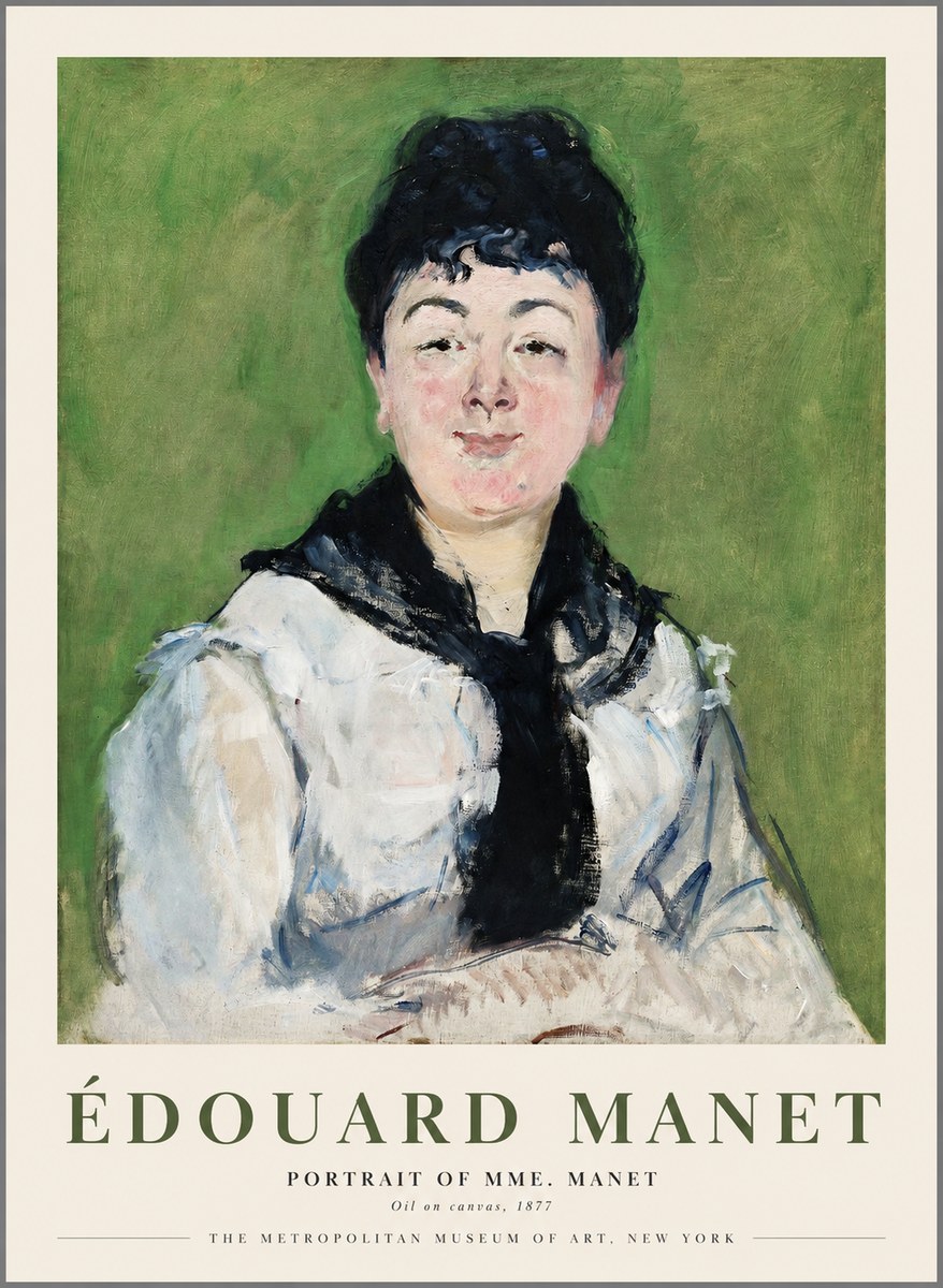 Édouard Manet Portrait of Mme. Manet No1 - Póster