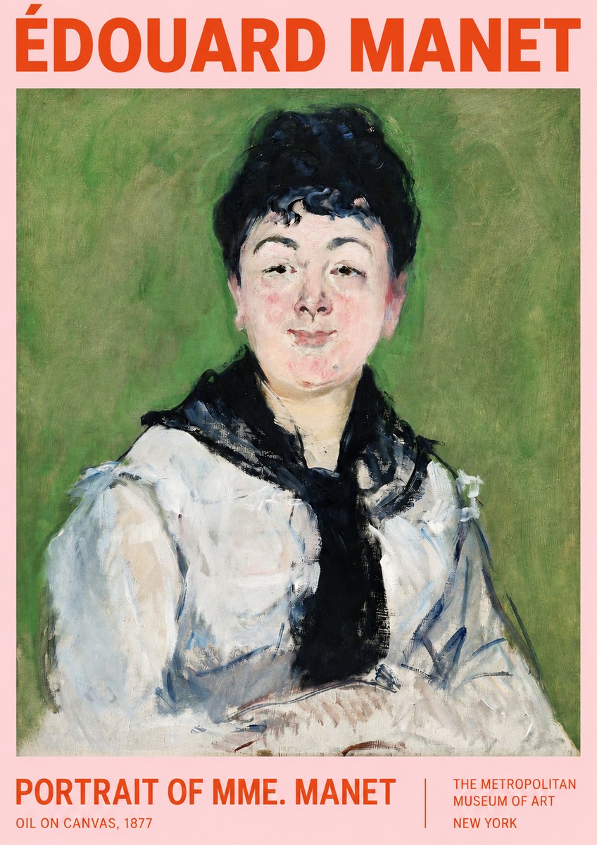 Édouard Manet Portrait of Mme. Manet No2 - Póster